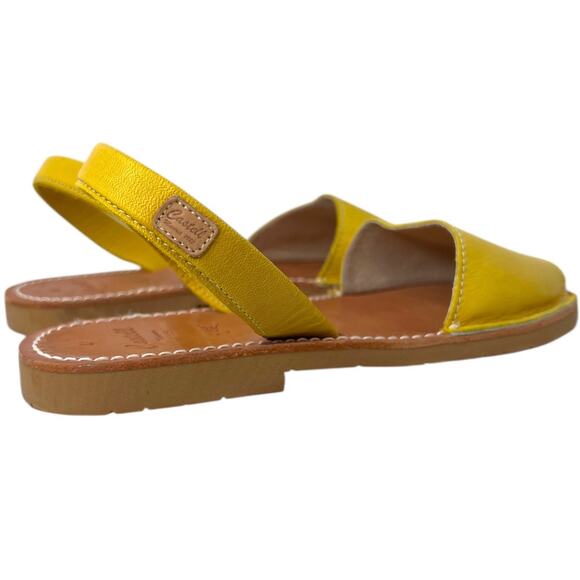 CASTELL MENORCA Avarcas Leather Slingback Sandals in Yellow EU 41 US 10 - 10.5 - Picture 5 of 10